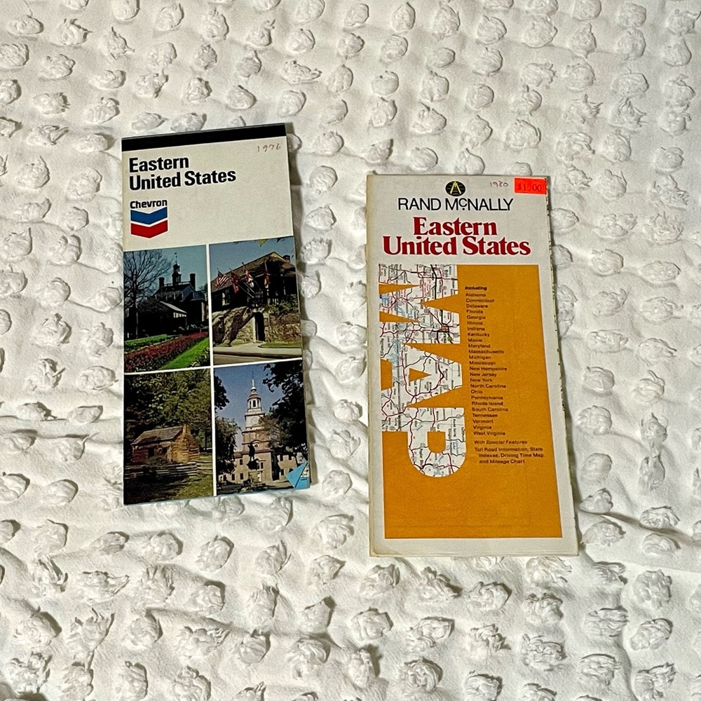 Eastern United States Rand McNally And Chevron Vintage Maps (1976 & 1980)